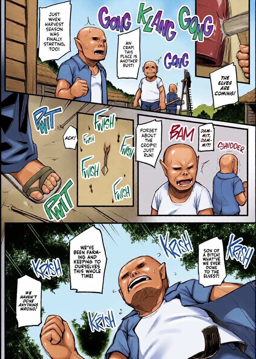 [Area14 (Kasei)] Watashi no Orc-san + Elf Shimai to Orc-san | My Darling Orc + Sibling Rivalry [English] [J18] [Decensored] [Digital]