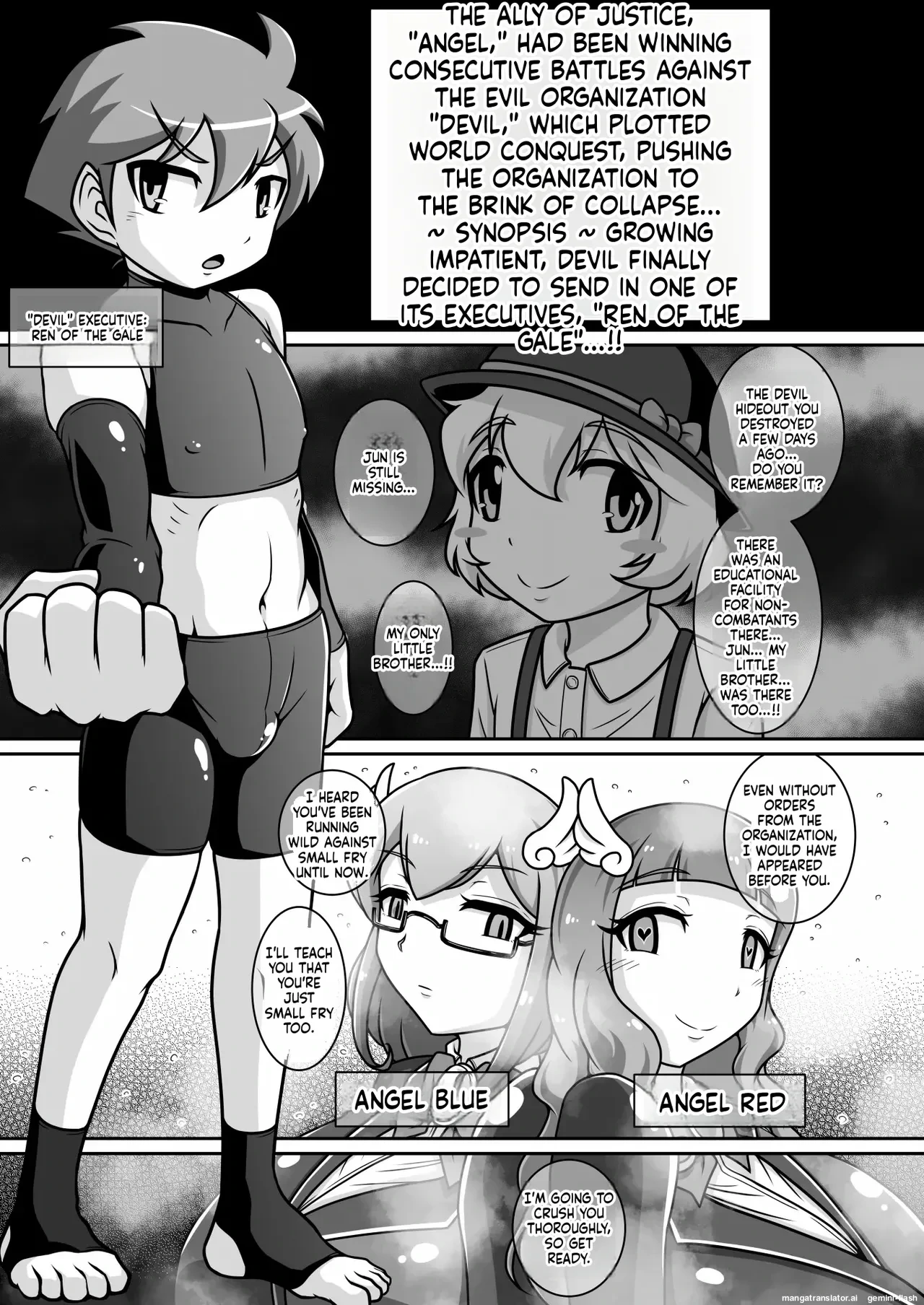[Ikyouto (Hige)] Dosukebe Futanari Hero ga Aku no Shota Kanbu o Kousei Saseru Hon (ver.1.1)(English)