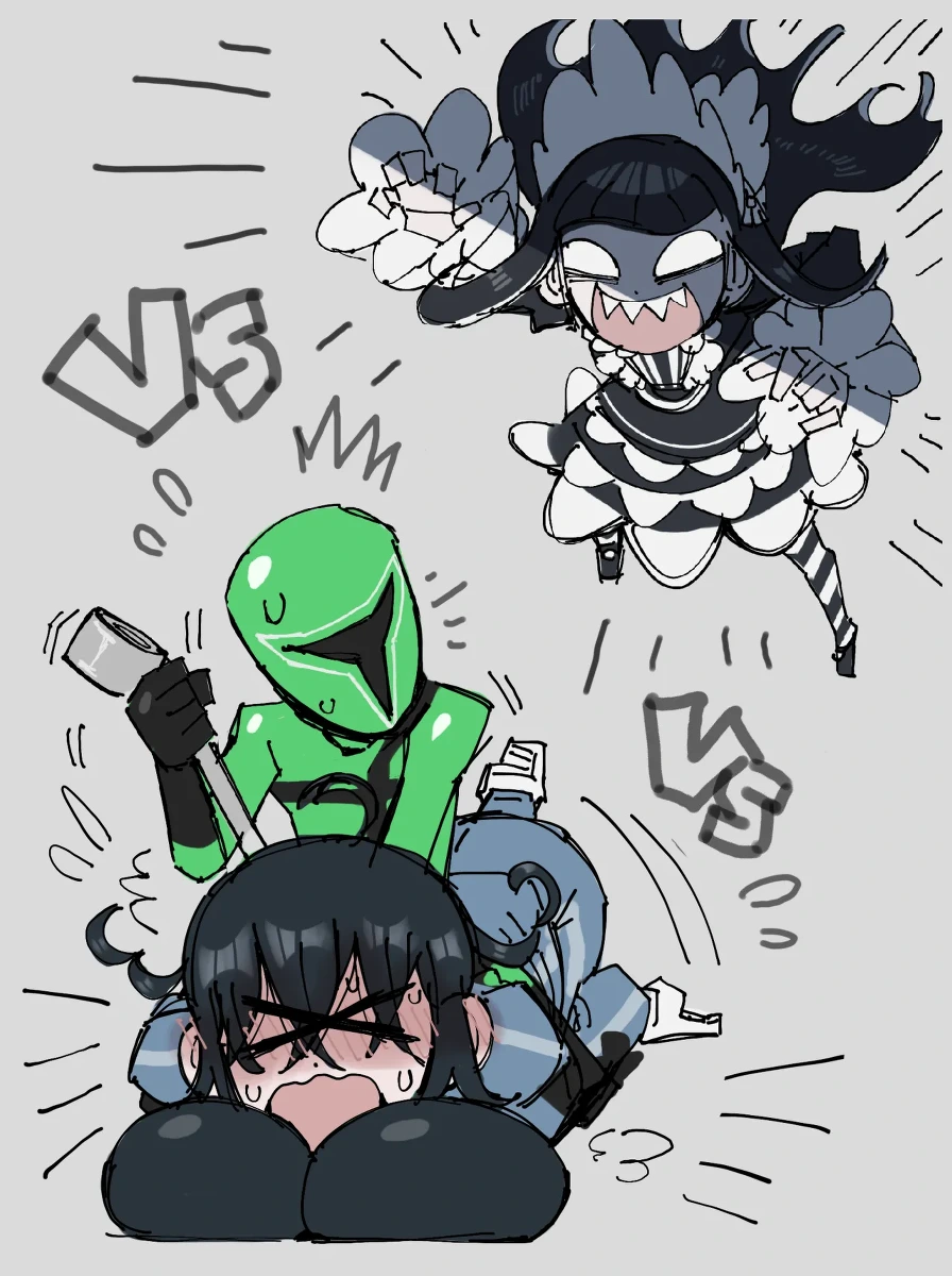 [Tabasuko] Green vs. Chijim-kun & Mureru-chan