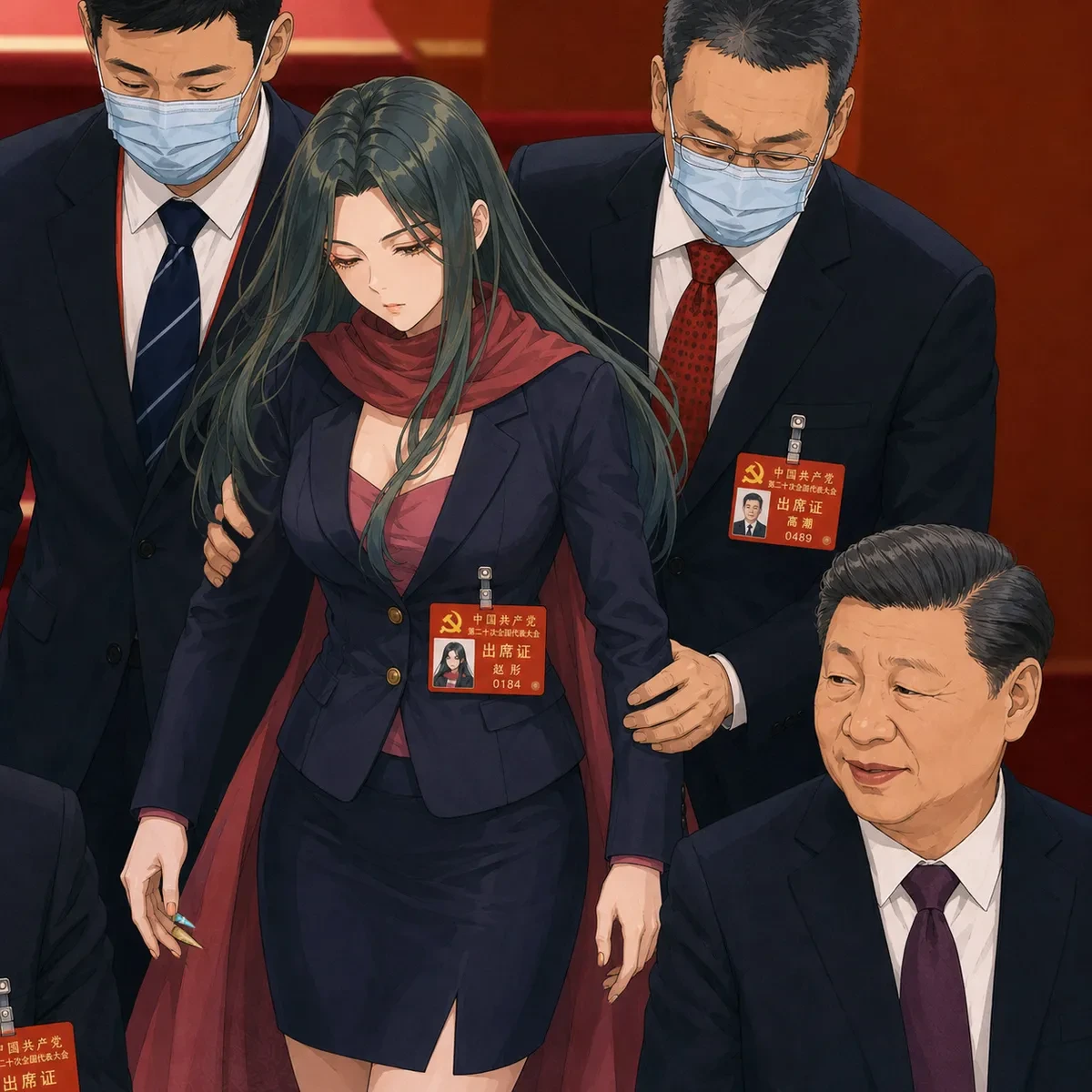 Zhao Tong was escorted out of the venue under Xi Jinping’s orders. [AI Generated]