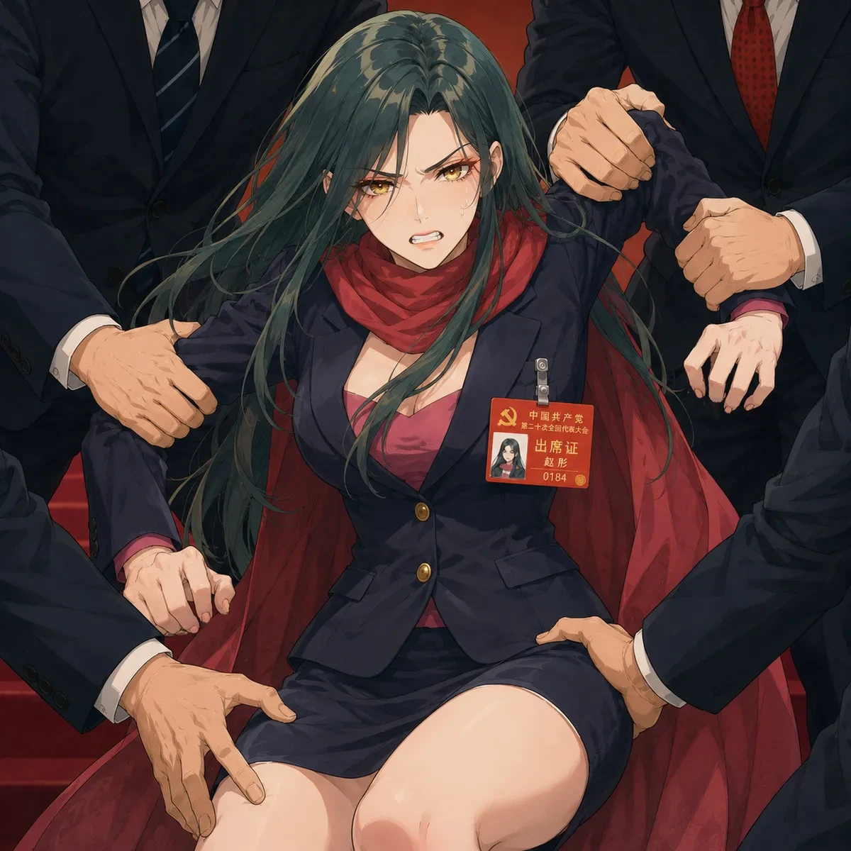 Zhao Tong was escorted out of the venue under Xi Jinping’s orders. [AI Generated]