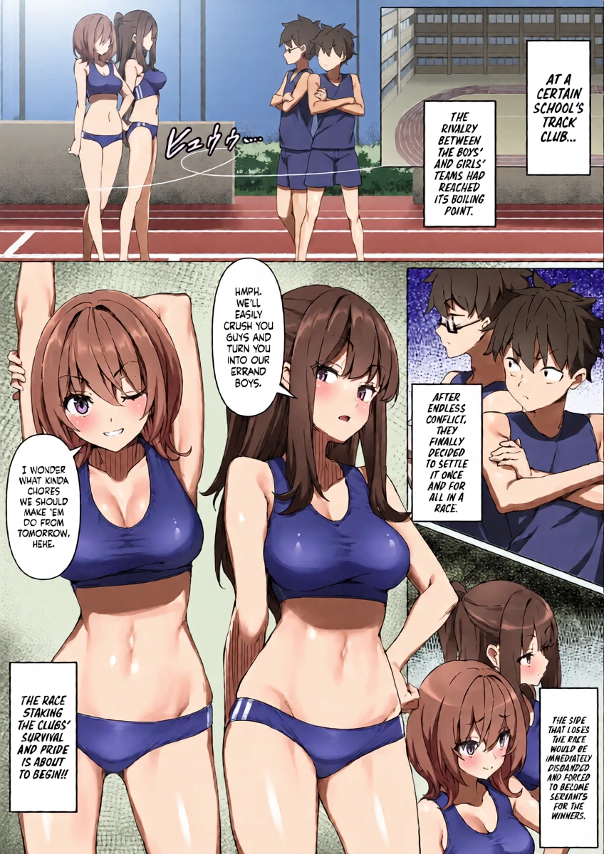 [Kurage no Suisou (Hagakure Kurage)] The Story of Masochists Who Got Hard From the Armpits of the Girls’ Track-and-Field Team and Got Punished | Rikujo Joshi no Waki ni Tsui Kofun Shite Shimatta Maso ni Batsu ga Kudaru Hanashi [English]