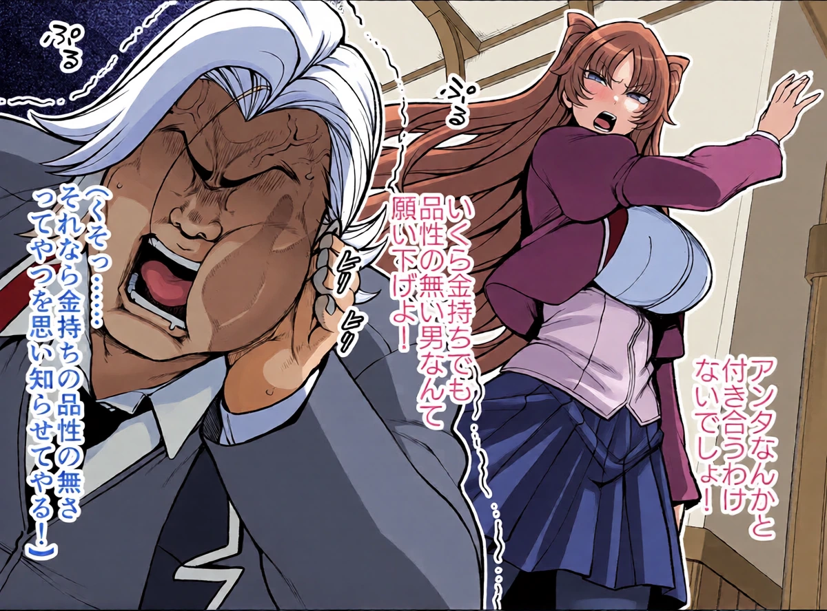 [Aiue Oka] Kin ni Mono o Iwasete, Kouman Ojou-sama o Shitagawa Seru Hanashi
