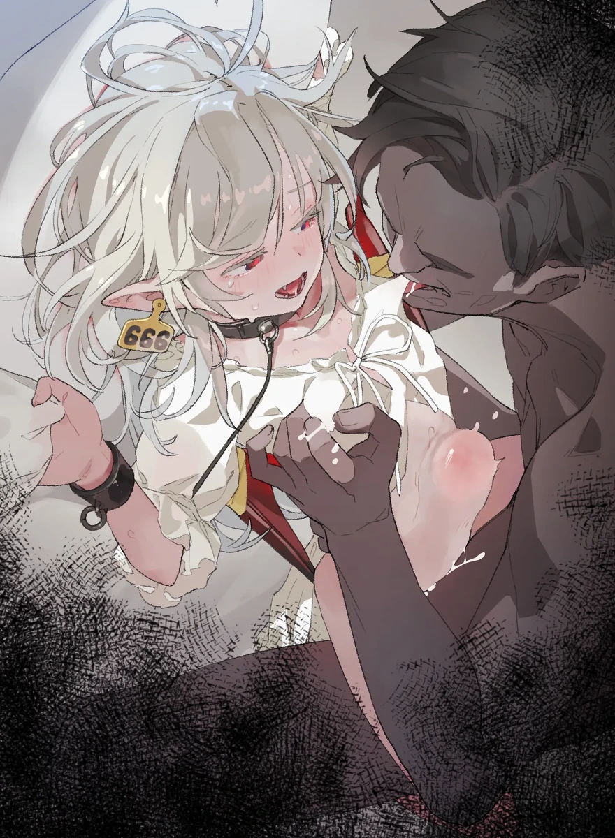 [Biyobiyo] Toraware no Kyūketsuki Elika Chō〇 Chikubi-zeme & Kairaku-ochi 【Manga 4p・Irasuto 1-mai + Sabun・Dezain Rafu】 [Chinese]