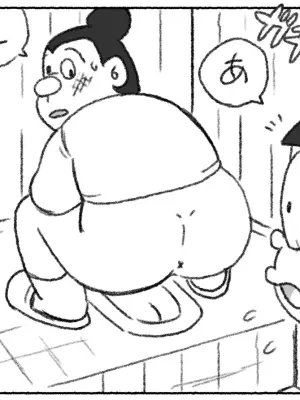 (Pootaro)  Pyuana Nobita to Tsuyoshi Taya no toire (Doraemon)