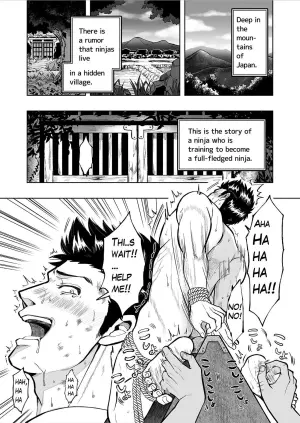 [BG Honda] A masochistic ninja is tickled on the soles of his feet and glans with hands and brushes [English]