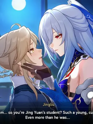 Jingliu turn of having fun (yanqing x Jingliu) (honkai star rail) (artist: ai4fun) [AI Generated]