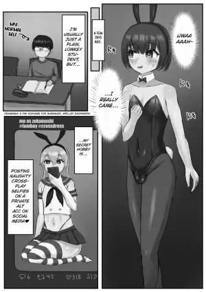 [Kousaten] Bunny Josou Danshi ga Succubus Cos no Futanari-tachi ni Mazo Onaho ni Sarechau Hanashi [English] [Kuraudo]