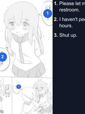 Pee holding contest.