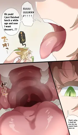 [imaat] A witch living in the forest swallows you whole and punishes you inside her stomach [English/Japanese]