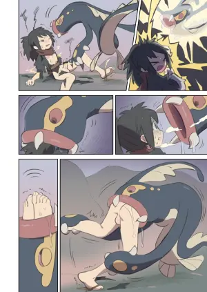 [Kinni] Shibirudon ni Henshin shita Metamon to Teru (Ponytail ver) no VORE Manga (Pokémon Legends: Arceus)