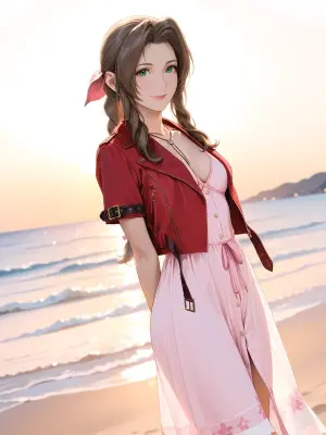 Aerith Banana Bouncer (Patreon) [AI Generated]