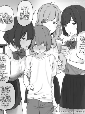 [Shinjiro] Isshoukenmei tameta okozukai juuman de enjo kousai o boshuu shitara gokuaku oneesan sannin ni me o tsukerarete shimai, tekitou ni shasei saserareta ageku sekkusu mo shite nai noni juuman zengaku fundakureru kawaisou na otoko no ko [English]