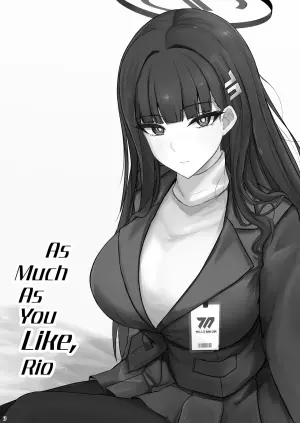 [Hakuginmokusei (Poshi)] Rio ni Suki nadake | As Much As You Like, Rio (Blue Archive) [English] [Digital] [Thighs]