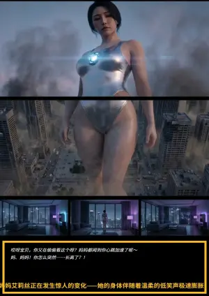 巨人母亲给人类儿子的踩踏表演((Giantess mother Stomping Show)