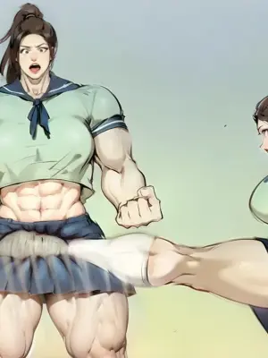 【肌肉女生】黑暗【ai】【慎入】 [AI Generated]