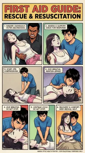 Safety Poster 3: Chokehold Victim (AI Generated)
