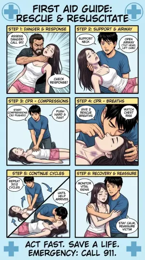 Safety Poster 3: Chokehold Victim (AI Generated)