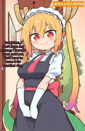 【Comic】 Tohru and the Dinner [AI Generated]