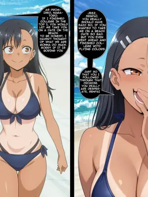 [GTSDimensionJumper] Giantess Comic - Beach Date with Nagatoro Goes Wrong [AI GENERATED]