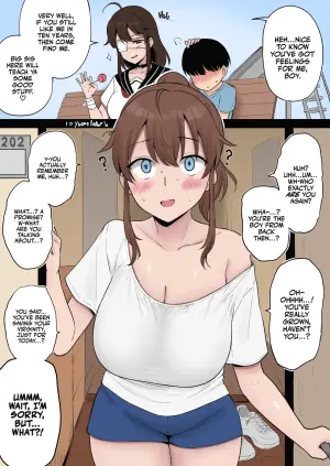 [Yue] Mukashi Yoku Asonde kureta Kinjo no Kakkoii Onee-san ni 10-nen Mae no Yakusoku o Hatashite morai ni Iku Yatsu | Fulfilling a 10 Year Old Promise with the Cool Kid in the Neighborhood Who Used to Play with Me at the Park [English] [Colorized]