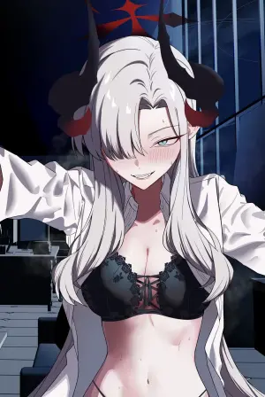 [Shaberu Suiteki (Saiun)] Hanuma Makoto ni Seiyoku Kanri Sareru Ohanashi (Blue Archive) [English] [Digital]