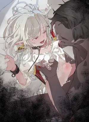 [Biyobiyo] Toraware no Kyūketsuki Elika Chō〇 Chikubi-zeme & Kairaku-ochi 【Manga 4p・Irasuto 1-mai + Sabun・Dezain Rafu】 [Chinese]