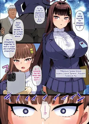 [Kusayarou] Blue Archive MC Tsukatsuki Rio ga Maso Mesu Bitch ni Otosare Omanko Gakuen ni Tenkou suru Manga 9P (Blue Archive) [English]