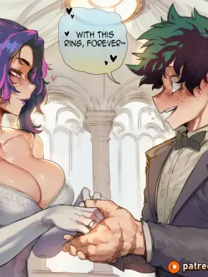 [Amadeus V] Two Brides, One Hero (Deku x Lady Nagant x Camie) [English] [Full Comic] [AI Generated]